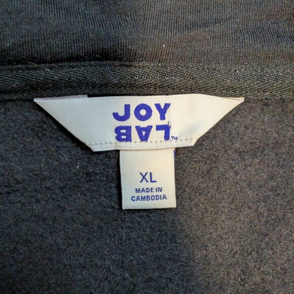 Black Cropped Zip Hoodie Oversized Dolman Sleeve Athleisure XL NWOT JoyLab - Picture 12 of 14